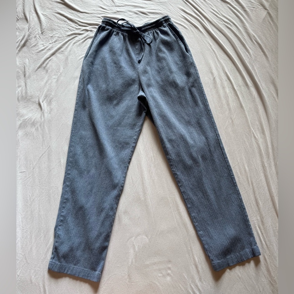 Alfred Dunner Women’s Blue Linen Pants - Size 6P